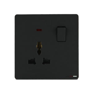 Interruptor <span class=keywords><strong>de</strong></span> Pared Estándar del Reino Unido, Suministro Directo <span class=keywords><strong>de</strong></span> Fábrica, 1 Tomacorriente Individual <span class=keywords><strong>de</strong></span> 13A, Tomacorriente Multifunción con Luz <span class=keywords><strong>de</strong></span> Neón - Product Image 5