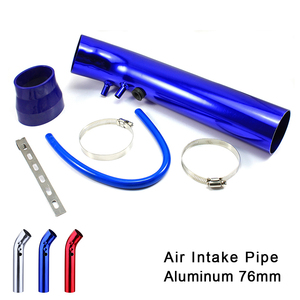Kit de inicio de admisión Tubo de aluminio de admisión de aire frío 76mm 3,0 pulgadas Conducto de admisión de automóvil Sistemas universales de manguera de tubo de turbina Turbo - Product Image 4