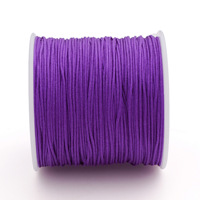 Cordon en nylon pour la fabrication de bijoux, 0,8 mm, fil à perles DIY, 47 couleurs, fil à macramé, bracelet et corde artisanale