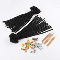 Extensions de cheveux synthétiques afro crépus en vrac, multicolores, pour tresses au crochet, extensions de dreadlocks ombrées, perruque pour hommes noirs