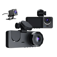 Kamera DVR Perekam Mengemudi Mobil, Kamera Spion Dash Cam 1080P 3 Lensa, Spion Belakang dengan G-sensor, Penglihatan Malam, MicroSD, Layar 2.0" Y15