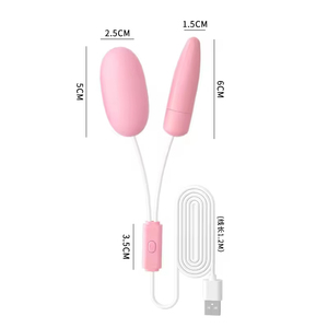 Flirting Egg Sucking Tongue Licking Double Jumping Egg USB Charging <b>Masturbator</b> Female Adult Sexual Equipment - Product Image 4