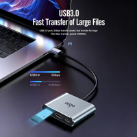 Hub d'extension multiport USB-C, charge pass-through PD 100W, USB 3.0, 4K, pour configuration d'équipement de bureau partagé