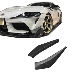 For Toyota Supra A90 MK5 Carbon Fiber VRS Front Bumper Spat Canards Trims <b>Splitters</b> Fins Spoiler 2021 up Auto Tuning - Product Image 1