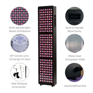 Panneau de luminothérapie LED rouge Azure personnalisable en alliage d'aluminium, chauffant, pour le traitement complet du corps, de la tête, des mains et du visage - Product Image 3