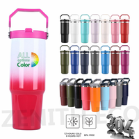 Gobelet en paille noir mat de 30oz isolé en acier inoxydable gobelet coréen 550ml bouteille d'eau tasses à sublimation café métal