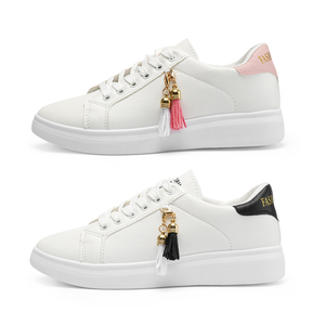 Giày thể thao đế xuồng trắng mới thời trang nhẹ nhàng nữ chống trơn tua rua phong cách dạo phố - Product Image 3