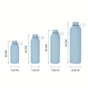 Bouteilles d'eau isothermes personnalisées en acier inoxydable à double paroi, gaufrées, pour le sport et les enfants, avec revêtement en caoutchouc - Product Image 2
