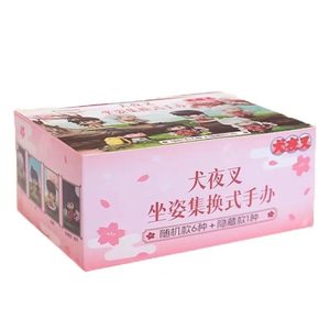 Nuevo Set de 6 Figuras Coleccionables de <span class=keywords><strong>Inuyasha</strong></span> Sentado, Caja Sorpresa, Mini Figuras de Anime, Adornos de Escritorio, Edades 14+ - Product Image 1