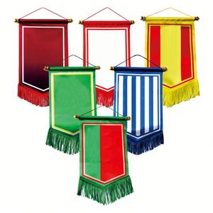 Bandera de Intercambio de Clubes con Logotipo Personalizado, Bandera de Satén para Equipos Deportivos de Fútbol, Bandera de Premio para Eventos - Product Image 1