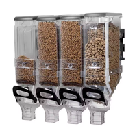 XL Wandmontierter Schwerkraftspender für lose Körner, Getreide, Kaffeebohnen, Reis, Trockenkörner, Süßigkeiten und Lebensmittel – ideal für lose Müsli, Nüsse und Getreide