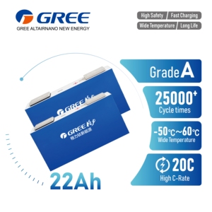 แบตเตอรี่ลิเธียมไททาเนต (LTO) แบบแท่งปริซึม 22Ah 20C ชาร์จเร็ว ปล่อยประจุปลอดภัย เซลล์ยินหลง สำหรับระบบพลังงานไฮบริด - Product Image 1