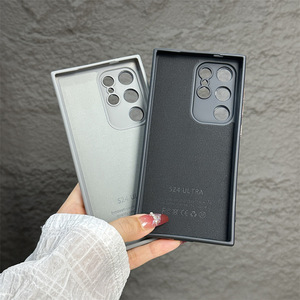 Étui de protection en silicone liquide souple pour Samsung S25 S24 Series, <span class=keywords><strong>coque</strong></span> mate douce pour la peau avec film de protection intégré pour l'objectif de l'appareil photo - Product Image 4