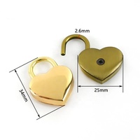 Meetee BF946 25*34mm Accessoires de quincaillerie pour bagages Matériel décoratif fait main DIY Fermoir à ressort en alliage de zinc en forme de cœur