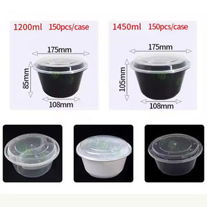 Einweg-<span class=keywords><strong>2</strong></span>-lagige runde PP-Plastiks uppe Ramen Noodle Bowl Insert Tray für Lunchboxen - Product Image 3