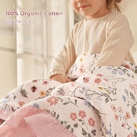 Couverture d'emmaillotage personnalisée en mousseline de coton pour bébé, motif floral à volants, douce, pour nouveau-né, literie de crèche pour tout-petit, couette en crêpe pour bébé