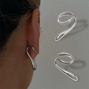 ต่างหูแบบหนีบสเตนเลสสตีลคลาสสิกสำหรับผู้หญิง ไม่ก่อให้เกิดอาการแพ้ ไม่ต้องเจาะหู - Product Image 4