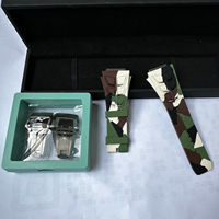 Dernier modèle de bracelet de montre en caoutchouc de luxe haut de gamme, style sport et mode, motif camouflage aileron de requin 11-03, personnalisable