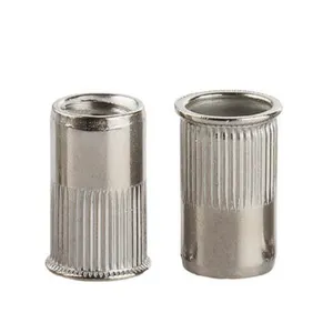 M3 M4 M5 Stainless Steel SS304 316 316L A2 A4 70 80 ANSI AISI 304 316 SUS 304 316 Small Flat Head Serrated Rivet Nuts