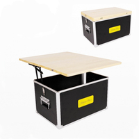 Table de cuisine pliable et Portable, Table en aluminium pour cuisine de Camping, vaisselle de Camping, boîte de rangement, 55l