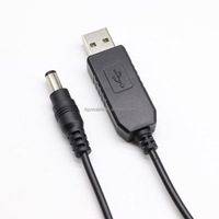 Convertisseur élévateur DC-DC 5V vers 9V 12V 1000mA avec câble d'alimentation USB 5.5*2.1mm pour routeur et bande LED