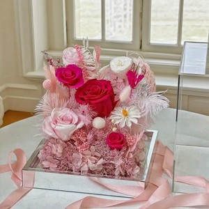 Rose éternelle Qixi Day, fleurs de jardin d'été, boîte à fleurs créative en acrylique pour la fête <span class=keywords><strong>des</strong></span> mères, anniversaire, Chine, 18*18*22 cm - Product Image 1