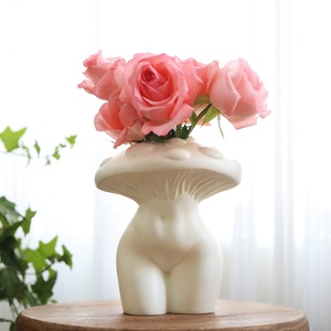 Champignon Corps féminin <span class=keywords><strong>Vase</strong></span> excentrique Unique Cute and Funny Boho Mushroom Butt <span class=keywords><strong>Vase</strong></span> for Flower Modern Home Esthétique for Decorating - Product Image 5