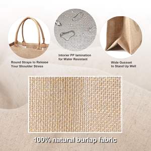 Vente en gros <span class=keywords><strong>de</strong></span> sacs <span class=keywords><strong>de</strong></span> <span class=keywords><strong>jute</strong></span> écologiques bon marché pour femmes sacs <span class=keywords><strong>de</strong></span> <span class=keywords><strong>jute</strong></span> violets en <span class=keywords><strong>toile</strong></span> <span class=keywords><strong>de</strong></span> <span class=keywords><strong>jute</strong></span> pliables et réutilisables pour shopping pour la conception <span class=keywords><strong>de</strong></span> lettres personnalisées - Product Image 5