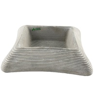 Pots à fleurs rectangulaires en ciment écologiques faits à la main, jardinières pour plantes succulentes avec système d'auto-arrosage pour jardin et balcon