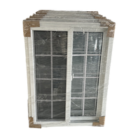 Los últimos diseños de ventanas de PVC UPVC, diseño de parrilla de ventana corredera de vidrio de PVC con mosquitera