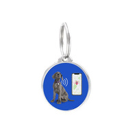 Porte-clés de contrôle d'accès en PVC époxy avec logo personnalisé, code QR pour animaux de compagnie, NFC 13,56 MHz ISO 14443A
