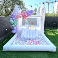 Château gonflable commercial pour enfants, couleur personnalisée, avec toboggan, en bâche PVC 0,55 mm, installation facile