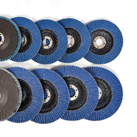 Disque à lamelles en zircone bleue, disque abrasif avec support en fibre de verre, 4/4,5 pouces, pour polissage de l'acier inoxydable, OEM/ODM/OBM, disques de ponçage
