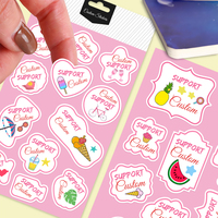 Autocollants esthétiques Kawaii personnalisés OEM en PVC rose pour bullet journaux, planificateurs et décoration de cadeaux