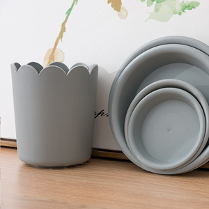 RUIPU — Pots <span class=keywords><strong>de</strong></span> fleurs en plastique PP, <span class=keywords><strong>pot</strong></span> <span class=keywords><strong>de</strong></span> fleurs pour jardin orange/gris, <span class=keywords><strong>balcon</strong></span> extérieur, bon marché, en stock - Product Image 6