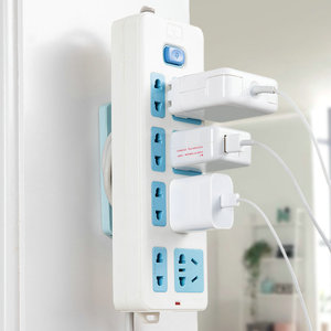 Support mural pour multiprise sans perçage, <span class=keywords><strong>fixation</strong></span> <span class=keywords><strong>adhésive</strong></span> et organisateur de câbles - Product Image 5