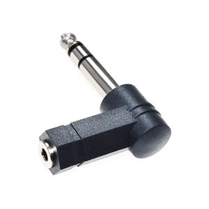 Cantell rechtwinkliger Stereo 6,35mm Stecker auf 3,5mm Buchse 3-poliger Adapter 90 Grad 6,35 bis 3,5 Anschluss für Lautsprecher kopfhörer - Product Image 5