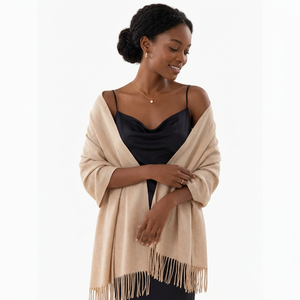 Modern Women's Long Soft <b>Shawl</b> Wrap Fringe Scarf Shoulder Cover <b>for</b> Evening <b>Wedding</b> Travel and Daily Outfits - Product Image 6