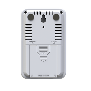 Termómetro inalámbrico de Venta caliente con reloj medidor electrónico de temperatura y humedad ABS para el hogar - Product Image 4