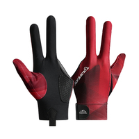 Gants de billard professionnels à 3 doigts accessoires de billard respirants antidérapants durables personnalisés pour les joueurs de sports de plein air