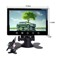 Monitor de Coche con Pantalla Táctil HD de 7 Pulgadas, con CarPlay y TV, Entrada de Video de 2 Canales, Cámara de Reversa, Reproductor MP5 y CCTV, Pantalla TFT LCD para Reposacabezas