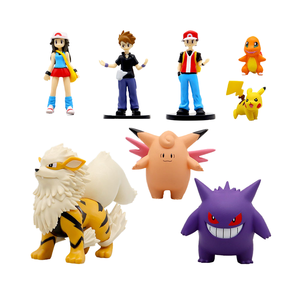 8 pièces / ensemble Pokémon Entraîneur Ash Ketchum Pikachu Figurines d'action en PVC de dessin animé mignonnes à collectionner Modèle original - Product Image 1