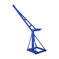 Mini-grue électrique robuste à 360 degrés pour équipement de construction, capacité 500 kg, hauteur de levage 2,2 m, utilisation extérieure, garantie 1 an