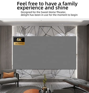 Écran de projecteur extérieur <span class=keywords><strong>gris</strong></span> anti-lumière de 120 pouces pour système de cinéma maison Audio vidéo professionnel - Product Image 2