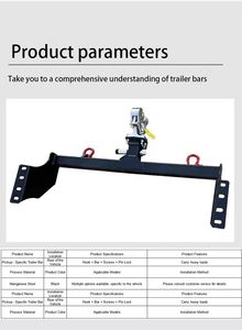 Dropshipping 6000lbs Steel Strengthen Towbar Exterior Accessory Parts for Caravan and Boat Tow Replacement Original Bumper - Product Image 6