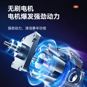 Handheld Vacuum Cleaner 10000 Pa Suction Portable For Home And Car Use With 2 In 1 Floor <b>Brush</b> - Product Image 3