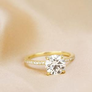 OAHLAN Hot Sell Moda Jóias Anel 925 Sterling Silver Cubic Zirconia Anéis De Noivado De Casamento Halo <span class=keywords><strong>Promise</strong></span> Ring para As Mulheres - Product Image 2