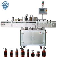Aplicador Automático de Etiquetas Redondas para Botellas de Salsa de Soya, Aceite, Jugo, Agua, Vino |   Etiquetadora de Etiquetas Envolventes con Impresora, Alta Velocidad