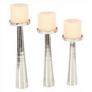 Portavelas de Aluminio Urban Luxe, Contemporáneo, Negro, Ecológico, Resistente al Calor, para Pascua, San Valentín, Cumpleaños - Product Image 1