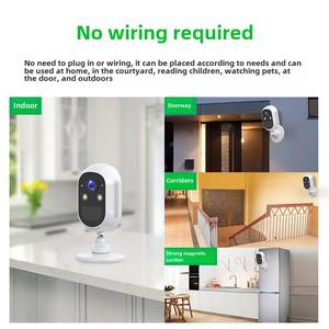 Wifi Camera Set Met 4 Stuks Batterij Power Draadloze Wifi Ip Camera Pir Bewegingsdetectie Home Security Cctv Lcd Monitor - Product Image 5